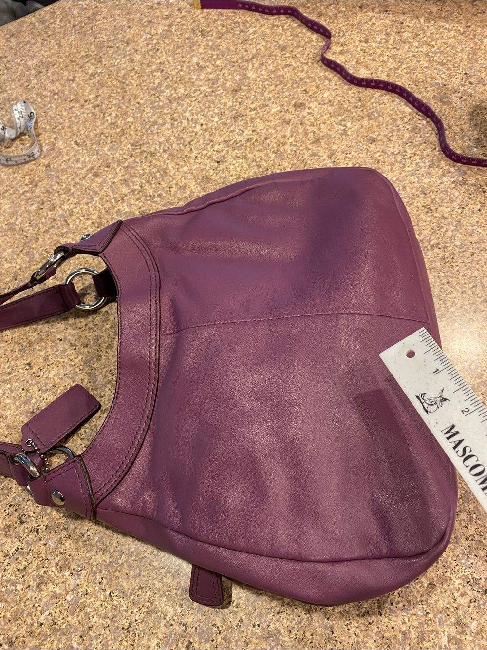 Coach SoHo Hobo Leather Shoulder Bag F17219 SV/Berry Purse Lynn - Picture 12 of 17